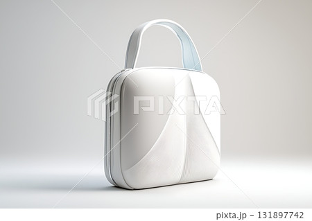 Sleek Modern White Carrying Case with Elegant Design for Accessories or Gadgets 131897742