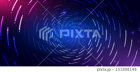 Abstract circles lines technology on dark blue backgroung. High speed motion moving concept. 131898149