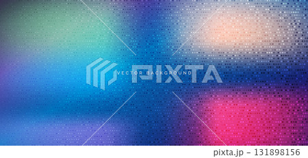 Abstract dotted multicolor glowing on dark background. 131898156