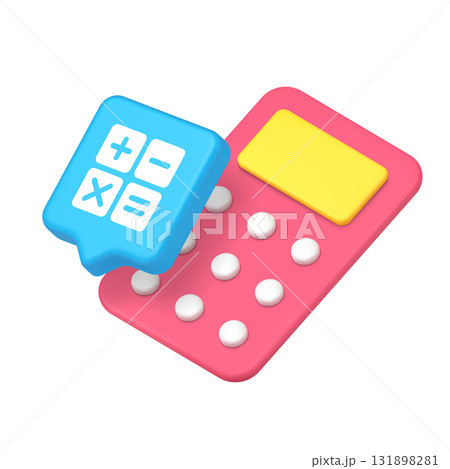 3d Realistic Icon Of Calculator With Math Symbols In Colorful Isometric Vector Composition 3d Realistic Icon Of Calculator With Math Symbols In Colorful Isometric Vector Composition 131898281