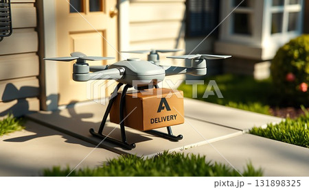 ドローンによる未来型宅配 131898325