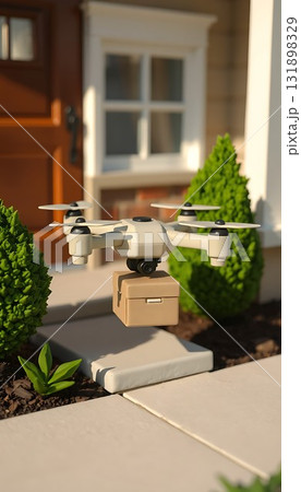 ドローンによる未来型宅配 131898329