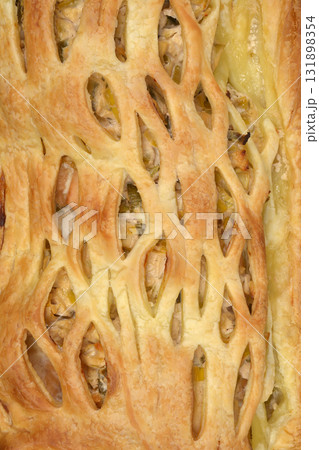Baked Pastry Lattice Close-up 131898354
