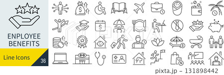 福利厚生に関するアイコンセット 131898442