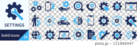 向量輪廓圖示集 131898447