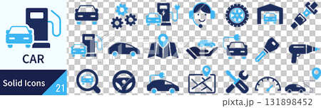 Vector car silhouette icon set 131898452