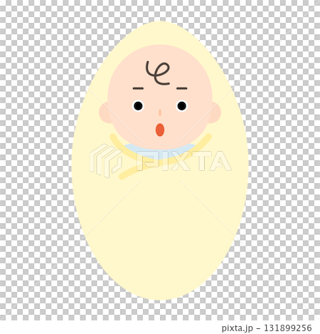 Illustration of a surprised baby 131899256
