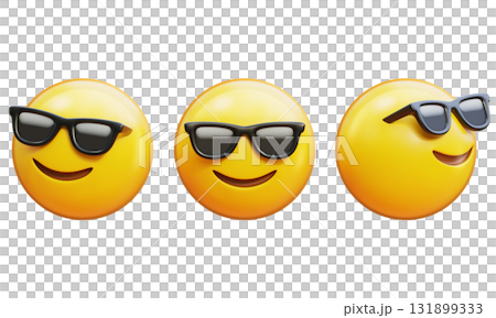cool emoji faces wearng sunglasses 3D graphic cool emoji faces wearng sunglasses 3D graphic 131899333