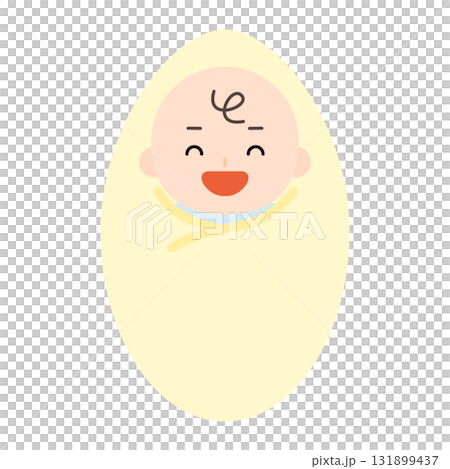 高興的嬰兒全身的插圖 131899437