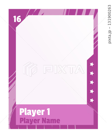 Game sports card template. Trading frame for football, basketball and hockey players. Vector illustration Game sports card template. Trading frame for football, basketball and hockey players. Vector illustration 131900263