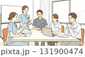医療従事者と介護スタッフの連携ミーティングイメージ 131900474