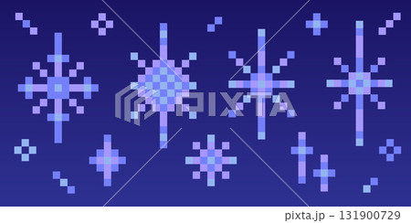 Pixel art star icons. Bitmap snowflakes elements. Y2k retro sparks and glitter decoration. Shiny magic geometric twinkles. Shiny vector abstract illustration Pixel art star icons. Bitmap snowflakes elements. Y2k retro sparks and glitter decoration. Shiny magic geometric twinkles. Shiny vector abstract illustration 131900729