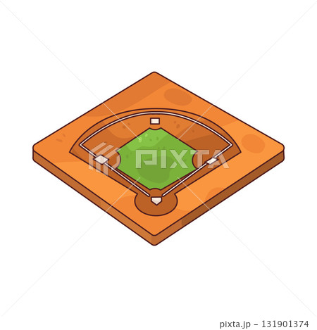 illustration of Baseball Field 131901374