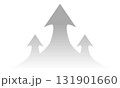 上昇のイメージのシンプルな矢印のイラスト 131901660
