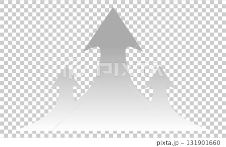 上昇のイメージのシンプルな矢印のイラスト 131901660