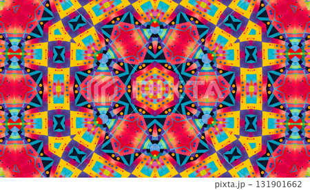 Bright colorful abstract kaleidoscopic pattern 131901662