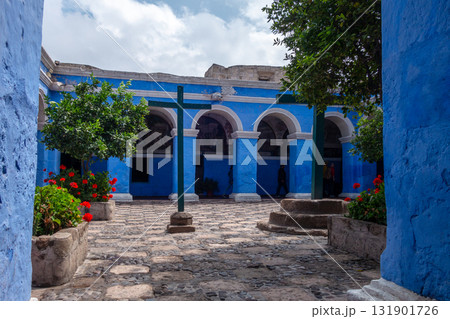 Peaceful Courtyard at Santa Catalina Monastery, Arequipa, Peru Peaceful Courtyard at Santa Catalina Monastery, Arequipa, Peru 131901726
