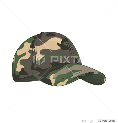 Illustration of military cap  131901840