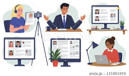 就職・転職活動をイメージしたビジネスパーソンの素材 131901959