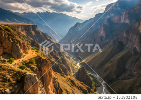 high mountains and snow covered with snow high mountains and snow covered with snow 131902108