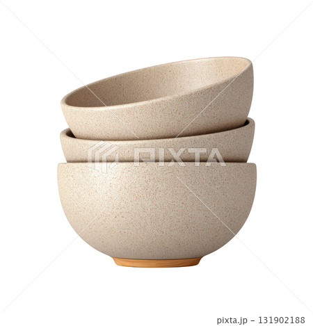 Elegant Ceramic Bowls in Natural Beige Tones for Stylish Kitchen Decor and Table Settings 131902188