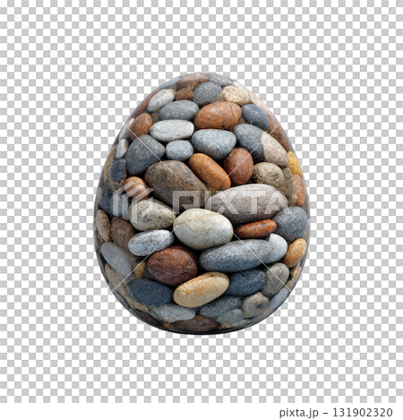Realistic Stone Sculpture of Smooth Pebbles in an Intricate Arrangement Enhanced with Natural Lighting Realistic Stone Sculpture of Smooth Pebbles in an Intricate Arrangement Enhanced with Natural Lighting 131902320
