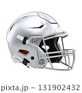 Silver Football Helmet with Visor and Facemask for Sports Training and Game Day Use 131902432