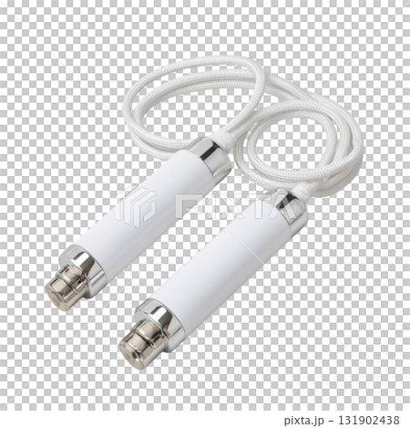 White Jump Rope with Metallic Handles for Fitness, Exercise, and Speed Training in Gym Environment White Jump Rope with Metallic Handles for Fitness, Exercise, and Speed Training in Gym Environment 131902438