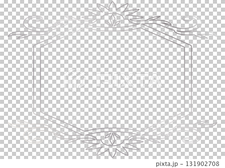 Antique Western-style hexagon label Antique Western-style hexagon label 131902708