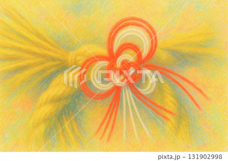 稲わらの質感が映えるしめ飾り 稲わらの質感が映えるしめ飾り 131902998