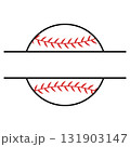 Baseball banner design, featuring red stitches and bold black Baseball bars 131903147