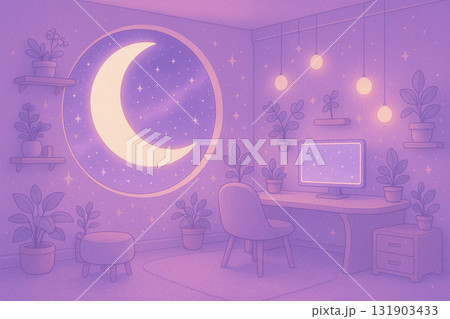 三日月の紫の部屋 131903433