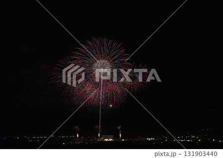 袋井市のふくろい遠州の花火の風景(静岡県) 131903440