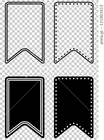 用輪廓和圓點裝飾的書籤框架套裝 131903813