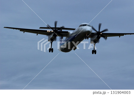 大阪国際空港 ANA ボンバルディア DHC8-Q400 プロペラ機 着陸態勢 千里川尻 大阪国際空港 ANA ボンバルディア DHC8-Q400 プロペラ機 着陸態勢 千里川尻 131904003