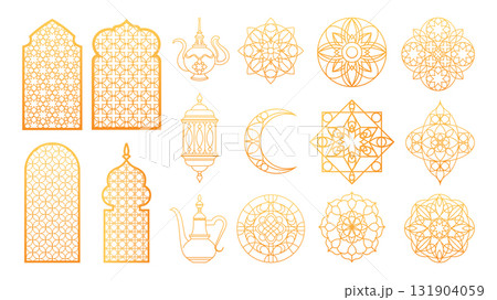 Islamic Ramadan ornament set Islamic Ramadan ornament set 131904059