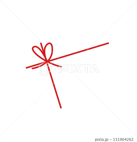 Ribbon bow for gift. Wrap decoration for festive holiday, christmas, birthday or present package. 131904262