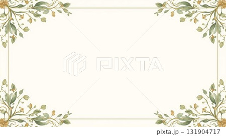 ボタニカルでエレガントなフレーム 131904717
