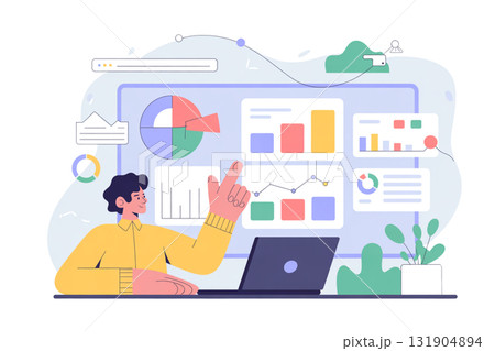 データ分析　会議 131904894