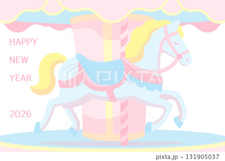 2026年　午年　年賀状テンプレート 131905037