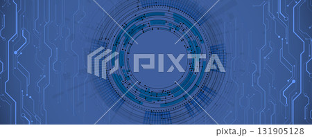 Abstract circuit technological and Artificial intelligence background 131905128