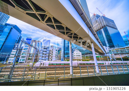 日本の東京都市景観 浜松町駅や世界貿易センタービルディング新本館・ターミナル建設工事、特急電車など 日本の東京都市景観 浜松町駅や世界貿易センタービルディング新本館・ターミナル建設工事、特急電車など 131905226