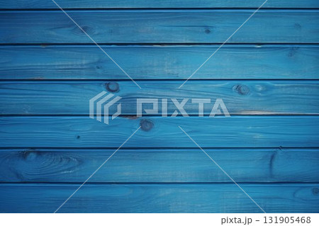Blue Aqua color. Treated wooden boards - wood decking flooring and wood deck with paneled walls. Textures and patterns of natural wood. Background for interiors 131905468
