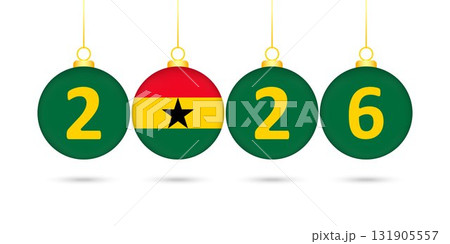 Ghana Flag Christmas Balls 2026 Decoration. Ghana Flag Christmas Balls 2026 Decoration. 131905557