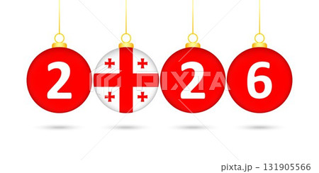 Georgia Flag Christmas Balls 2026 Decoration. Georgia Flag Christmas Balls 2026 Decoration. 131905566