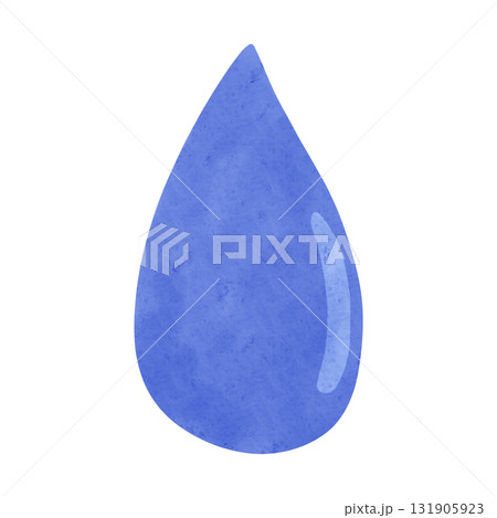 水のマーク 水彩風手描きイラスト 水のマーク 水彩風手描きイラスト 131905923
