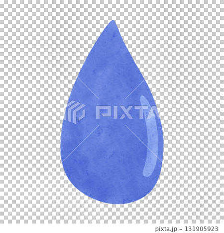 水のマーク 水彩風手描きイラスト 水のマーク 水彩風手描きイラスト 131905923