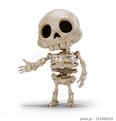Cute skeleton giving hand 3D 131906205