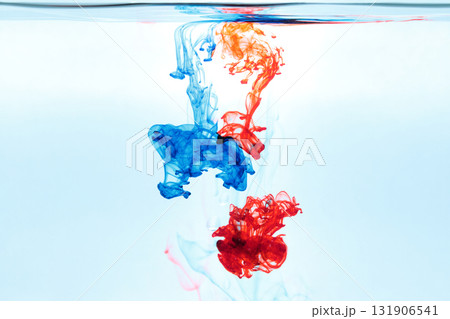 Colorful paint in water, isolated on transparent background Colorful paint in water, isolated on transparent background 131906541