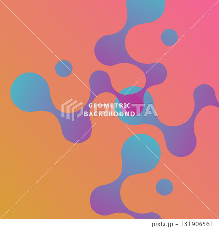 Abstract molecular geometry with fluid shapes. Vector background Abstract molecular geometry with fluid shapes. Vector background 131906561